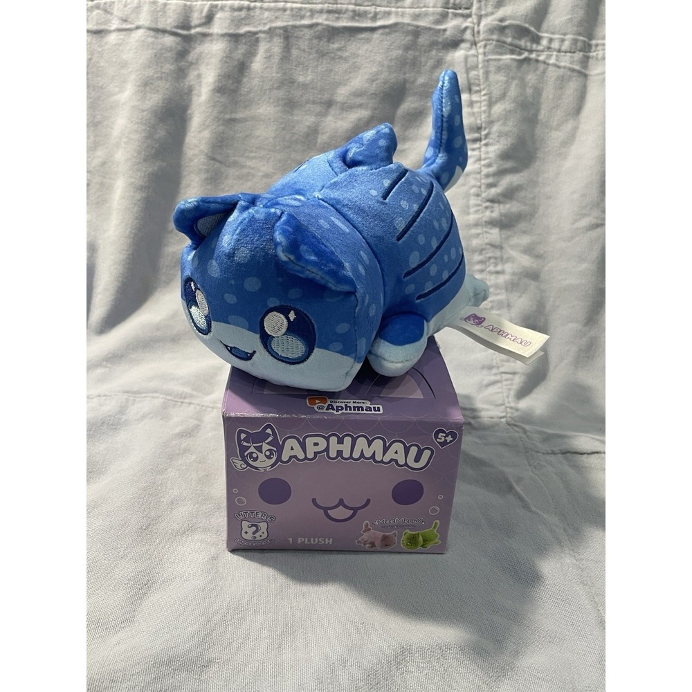 NEW Open Box Aphmau MeeMeows - Litter 5 - Under The Sea 6" Plush - Whale Cat
